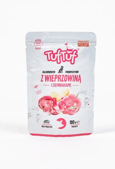 TUF TUF Saszetka wieprzowina z ziemniakami 100 g TUF TUF Saszetka wieprzowina z ziemniakami 100 g