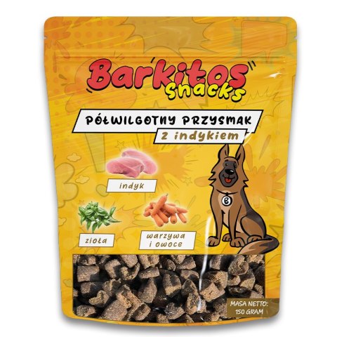 BARKITOS SNACKS Półwilgotny przysmak dla psów indyk 150g BARKITOS SNACKS Półwilgotny przysmak dla psów indyk 150g