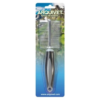 [W] ARQUIVET Podwójny metalowy grzebień 21 x 5,5 cm