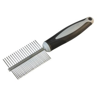 [W] ARQUIVET Podwójny metalowy grzebień 21 x 5,5 cm