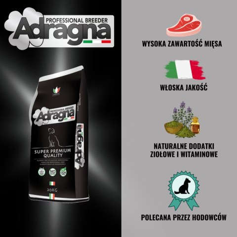 Adragna Breeder Medium/Maxi super premium jagnięcina 20kg Adragna Breeder Medium/Maxi super premium jagnięcina 20kg