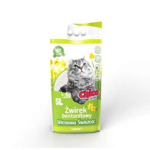 CHICO Żwirek bentonitowy Compact Wiosenna Świeżość 5L CHICO Żwirek bentonitowy Compact Wiosenna Świeżość 5L