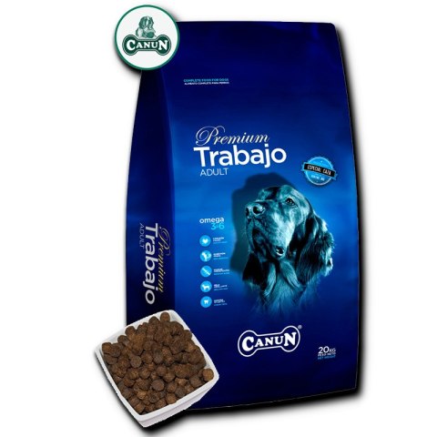 Canun Trabajo 20 kg karma premium dla psów energicznych i myśliwskich na kurczaku (30%) i ryżu Canun Trabajo 20 kg karma premium dla psów energicznych i myśliwskich na kurczaku (30%) i ryżu