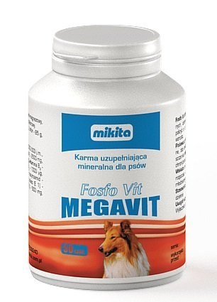 MIKITA FOSFO-VIT MEGAVIT 50 TABL. Witaminowo-mineralny preparat dla szczeniąt i młodych psów