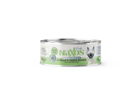 NAXOS CAT STERILIZED Puszka dla kotów sterylizowanych o smaku cielęciny i białej ryby 85g NAXOS CAT STERILIZED Puszka dla kotów sterylizowanych o smaku cielęciny i białej ryby 85g