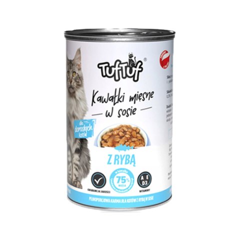 TUF TUF KOT kawałki mięsne z rybą 415g TUF TUF KOT kawałki mięsne z rybą 415g