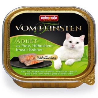 Animonda Animonda Cat Vom Feinsten Adult Indyk Z Piersią Kurczaka I Ziołami 100g