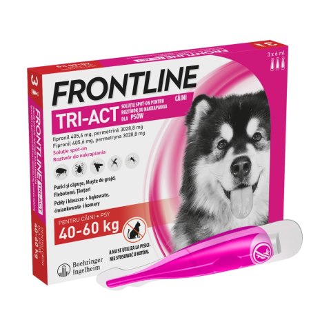 Frontline (Boehringer Ingelheim) FRONTLINE Tri-Act Dla Psów 3x6ml