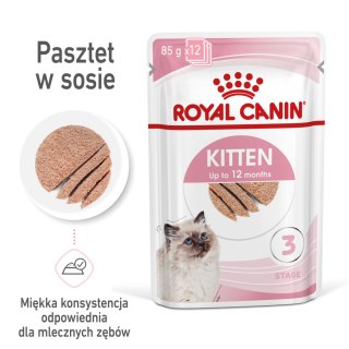 ROYAL CANIN Kitten Pasztet - saszetka12x85g, mokra karma dla kota