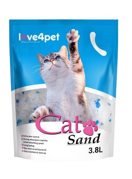 Cat Sand Qingdao Joint And Lucky Industrial Cat Sand Żwirek Silikonowy 3,8l