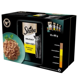Sheba Sheba Saszetka Delicacy In Jelly Smaki Drobiowe 12x85g