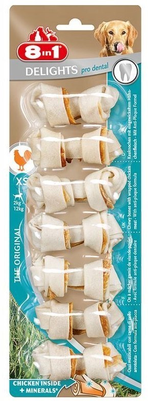 8in1 8in1 Delights Pro Dental Kość Do Żucia Dla Psów Kurczak XS 7szt