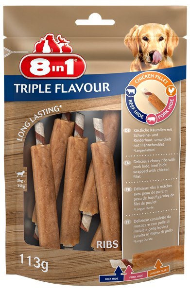 8in1 8in1 Triple Flavour Żeberka Kurczak 6szt
