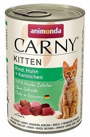 Animonda Animonda Cat Carny Kitten Wołowina, Kurczak + Królik 400g