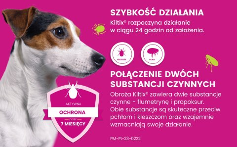 Bayer Bayer Kiltix Obroża Na Kleszcze I Pchły Dla Psa 53cm