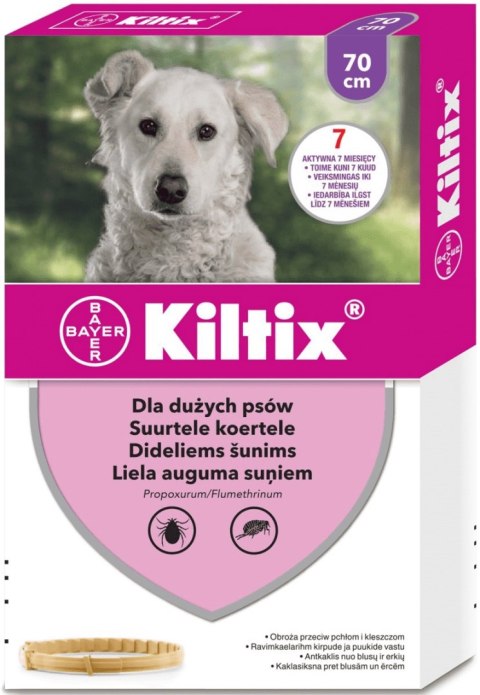 Bayer Bayer Kiltix Obroża Na Kleszcze I Pchły Dla Psa 70cm