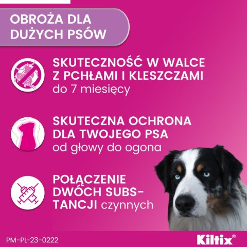 Bayer Bayer Kiltix Obroża Na Kleszcze I Pchły Dla Psa 70cm