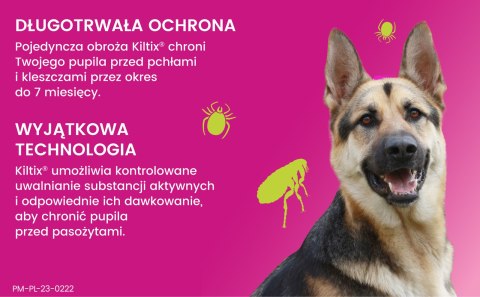 Bayer Bayer Kiltix Obroża Na Kleszcze I Pchły Dla Psa 70cm