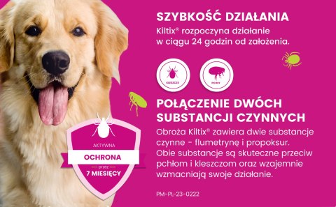 Bayer Bayer Kiltix Obroża Na Kleszcze I Pchły Dla Psa 70cm