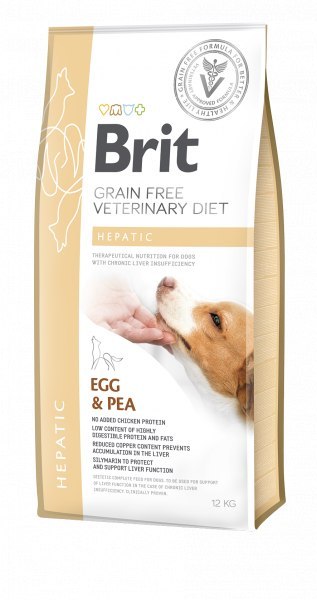 Brit veterinary Brit Grain Free Veterinary Diet Dog Hepatic Jajko Z Groszkiem 2kg