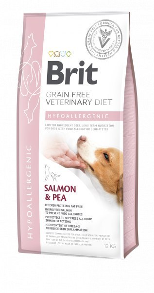Brit veterinary Brit Grain Free Veterinary Diet Dog Hypoallergenic Łosoś Z Groszkiem 2kg