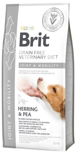Brit veterinary Brit Grain Free Veterinary Diet Dog Joint & Mobility Śledż Z Groszkiem 12kg