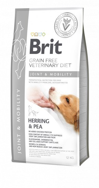 Brit veterinary Brit Grain Free Veterinary Diet Dog Joint & Mobility Śledź Z Groszkiem 2kg