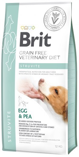Brit veterinary Brit Grain Free Veterinary Diet Dog Struvite Jajko Z Groszkiem 12kg