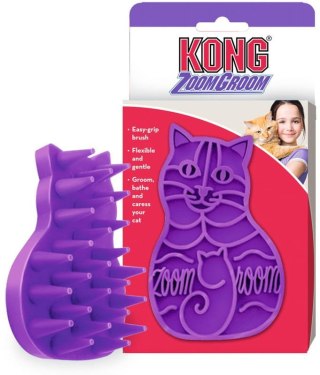 KONG Company KONG Zoom Groom szczotka dla kota fioletowa