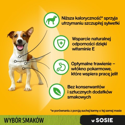 Pedigree Pedigree Mokra Karma Dla Dorosłych Psów W Sosie Z Kurczakiem, Z Wołowiną, Z Indykiem, Z Jagnięciną 12x100g