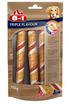 8in1 8in1 Triple Flavour Skręcane Pałeczki Dla Psów 113g
