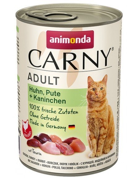 Animonda Animonda Cat Carny Adult Kurczak, Indyk I Królik 400g