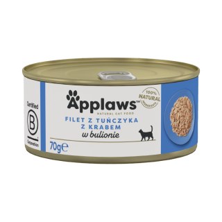 Applaws APPLAWS Tuna Fillet With Crab In Broth Tin 70g