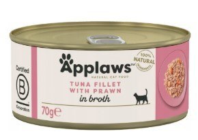 Applaws APPLAWS Tuna Fillet With Prawn In Broth Tin 70g