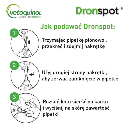 Bayer VETOQUINOL Dronspot krople odrobaczające spot-on dla dużych kotów 5-8 kg (2 x 1,12 ml)