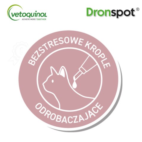 Bayer VETOQUINOL Dronspot krople odrobaczające spot-on dla średnich kotów 2,5-5 kg (2 x 0,7 ml)