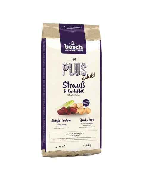 Bosch BOSCH Plus Adult Struś & Ziemniaki 12,5kg
