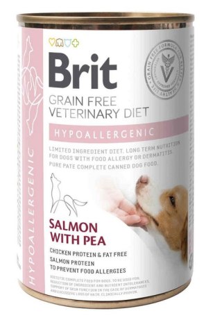Brit veterinary Brit Grain Free Veterinary Diet Dog Hypoallergenic Łosoś Z Groszkiem 400g