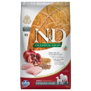 Farmina Farmina N&D Ancestral Grain Canine Adult Medium&Maxi Chicken&Pomegranate 12kg
