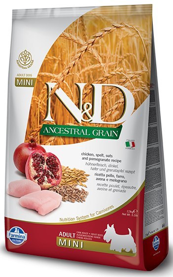 Farmina Farmina N&D Ancestral Grain Canine Adult Mini Chicken&Pomegranate 7kg