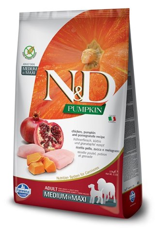 Farmina Farmina N&D Pumpkin Grain Free Canine Adult Medium&Maxi Chicken&Pomegranate 12kg
