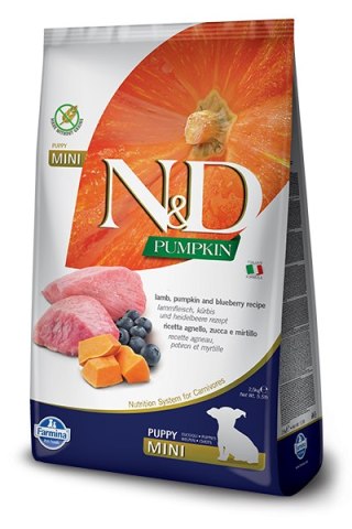 Farmina Farmina N&D Pumpkin Grain Free Canine Puppy Mini Lamb&Blueberry 2,5kg