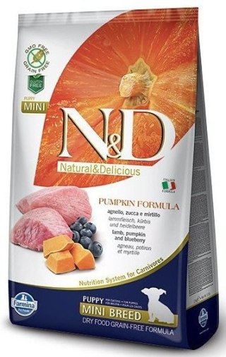 Farmina Farmina N&D Pumpkin Grain Free Canine Puppy Mini Lamb&Blueberry 7kg