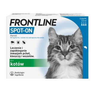 Frontline (Boehringer Ingelheim) FRONTLINE Spot On Dla Kotów 3x0,5ml