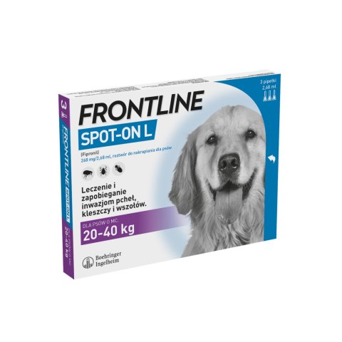 Frontline (Boehringer Ingelheim) FRONTLINE Spot On Dla Psa 3x2,68ml