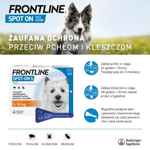 Frontline (Boehringer Ingelheim) FRONTLINE Spot On Dla Psa 3x2,68ml