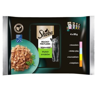 Sheba Sheba Fine Flakes In Jelly Saszetka 4x85g