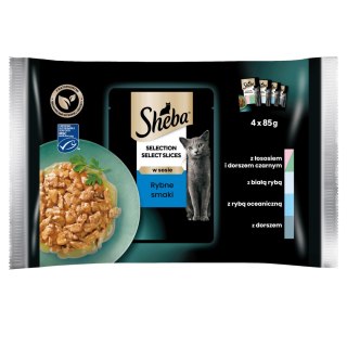 Sheba Sheba Saszetka Selection In Sauce Smaki Rybne 4x85g