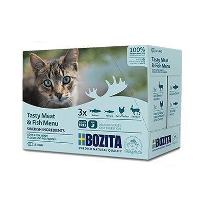 Bozita BOZITA Multibox mix mięsno-rybny w sosie dla kota, saszetki 12 x 85 g