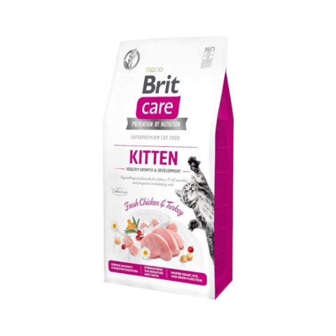 Brit Brit Care Cat Grain-Free Kitten Healthy Growth & Development Z Kurczakiem I Indykiem 2kg